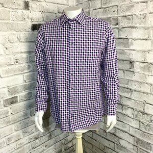 Klauss Boehler Gingham Print Button Down Dress Shirt